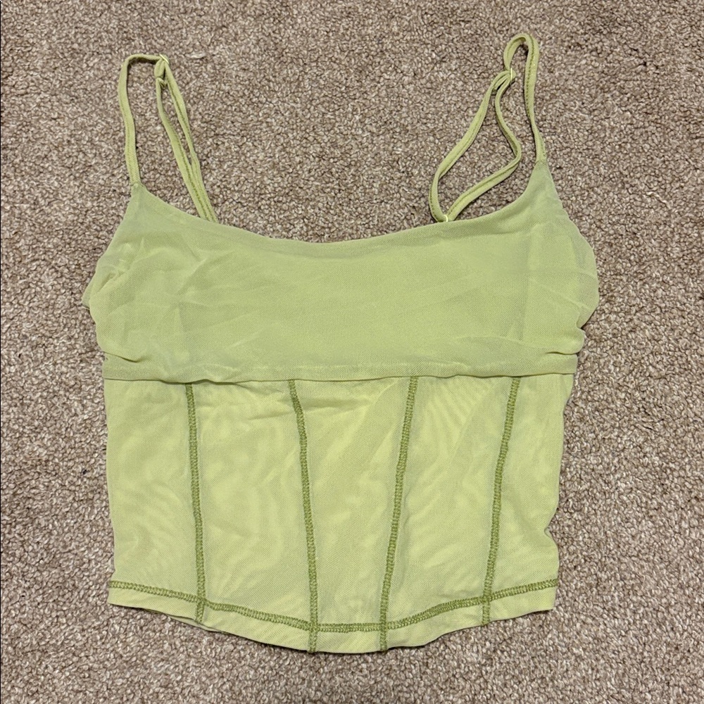Light Green Urban Outfitters Mesh Top